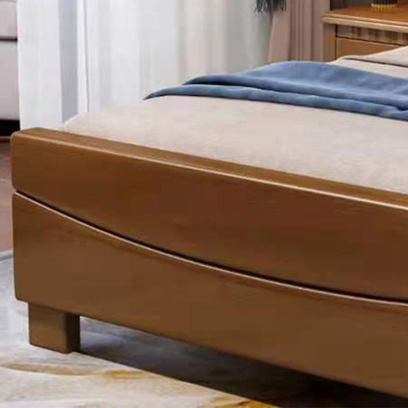 Traditional Panel Rectangular with Headboard Pine Wood Panel Bed Clearhalo 'Bedroom Furniture' 'Beds' 'furn' 'furn_beds' 'Furniture' 5973041