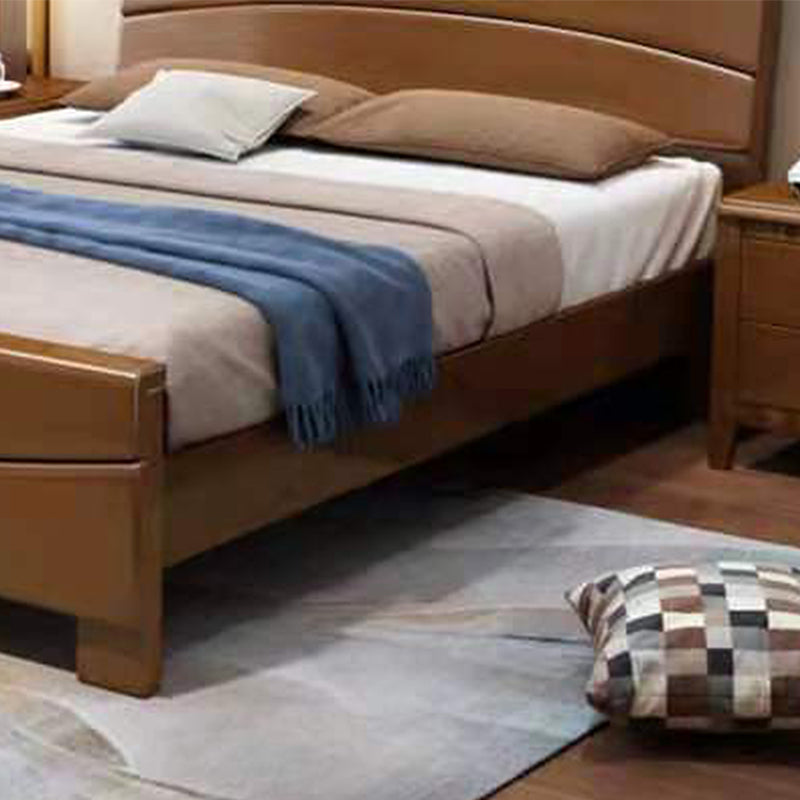 Traditional Panel Rectangular with Headboard Pine Wood Panel Bed Clearhalo 'Bedroom Furniture' 'Beds' 'furn' 'furn_beds' 'Furniture' 5973043