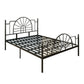 Modern Metal with Headboard with Metal Legs Camelback Open-Frame Bed