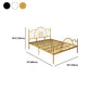 Modern Metal with Headboard with Metal Legs Camelback Open-Frame Bed