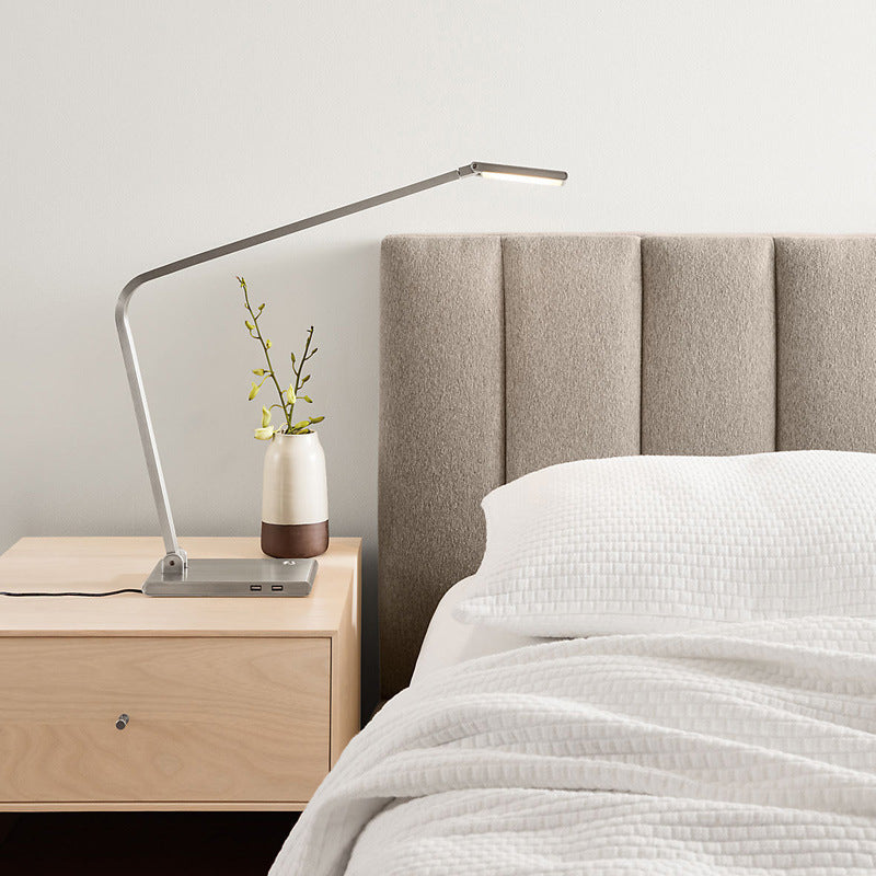 84.65 inch Wide Contemporary Bed Frame Solid Wood Bed with Upholstered Headboard