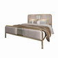 Contemporary Metal Upholstered Headboard Rectangular Panel Bed Queen Clearhalo 'Bedroom Furniture' 'Beds' 'furn' 'furn_beds' 'Furniture' 5973104