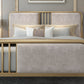 Contemporary Metal Upholstered Headboard Rectangular Panel Bed Clearhalo 'Bedroom Furniture' 'Beds' 'furn' 'furn_beds' 'Furniture' 5973105