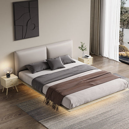 84.65 inch Wide Glam Bed Frame Solid Color Standard Bed with Headboard