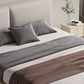 84.65 inch Wide Glam Bed Frame Solid Color Standard Bed with Headboard
