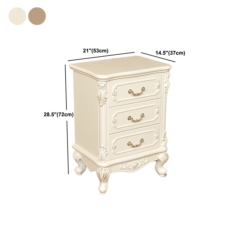 Mid-Century Modern Accent Chest with Cabriole Legs in Pine Wood