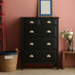 Contemporary Accent Chest with Drawers and Straight Legs in Oak