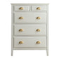 Contemporary Accent Chest with Drawers and Straight Legs in Oak