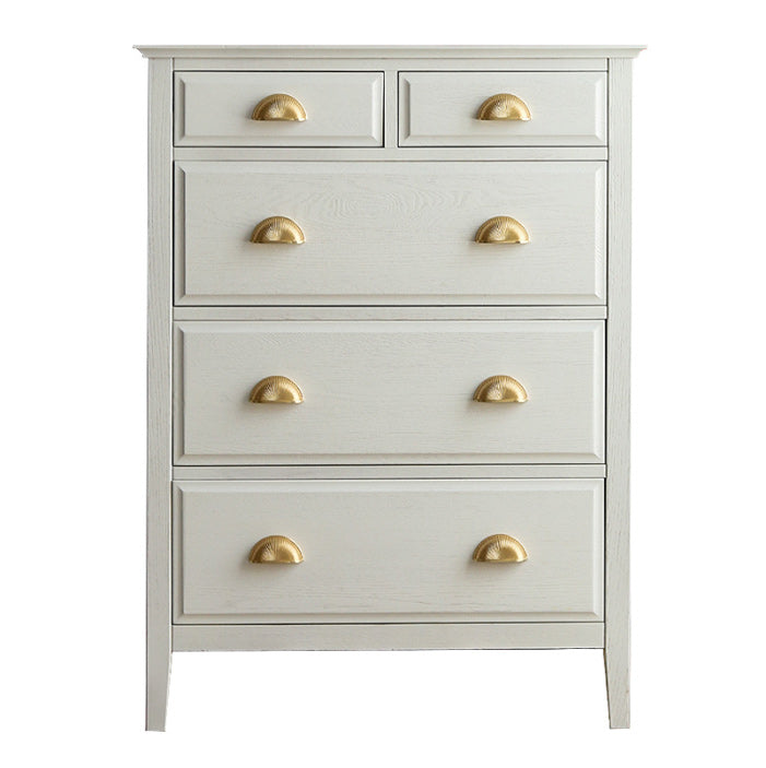 Contemporary Accent Chest with Drawers and Straight Legs in Oak