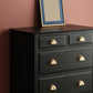Contemporary Accent Chest with Drawers and Straight Legs in Oak