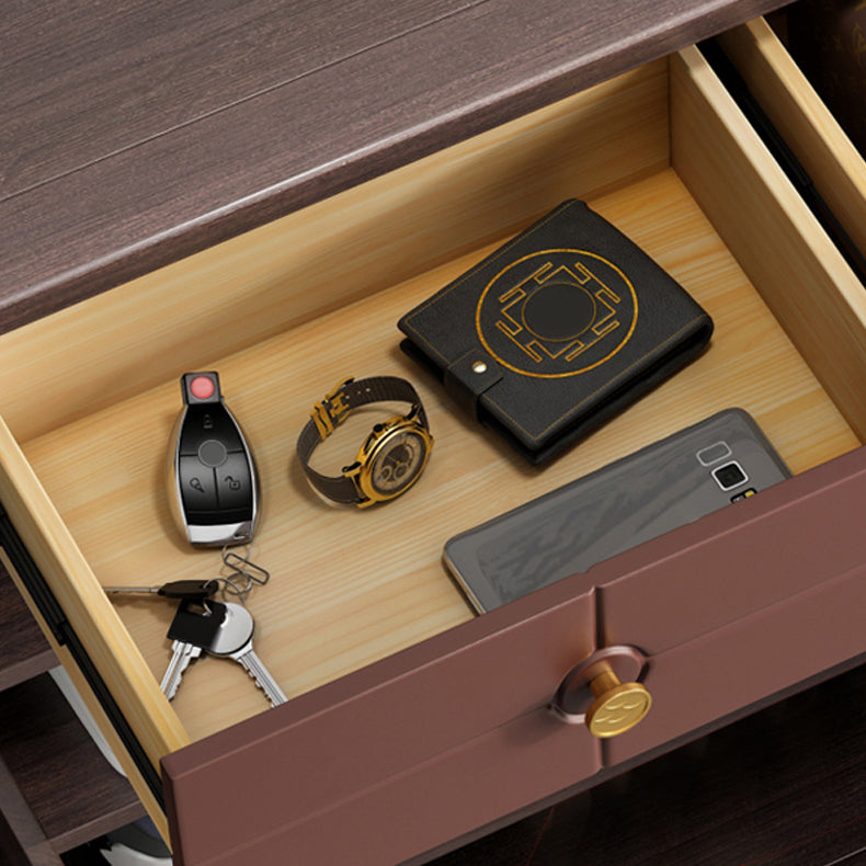 Square Straight Legs Accent Chest Mid-Century Modern Chest with Drawer