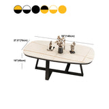 Mesa de cóctel superior de piedra de la piedra Glam 1 Mesa de café individual - 17.72 "H