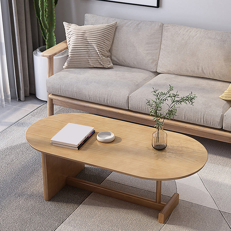 Brone Solid Wood Coffee Table Living Room Trestle Coffee Table Clearhalo 'Coffee & Accent Tables' 'Coffee Tables' 'coffee_tables' 'furn' 'furn_coffee_tables' 'Furniture' 'Living Room Furniture' 5973354