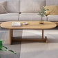 Brone Solid Wood Coffee Table Living Room Trestle Coffee Table Clearhalo 'Coffee & Accent Tables' 'Coffee Tables' 'coffee_tables' 'furn' 'furn_coffee_tables' 'Furniture' 'Living Room Furniture' 5973356