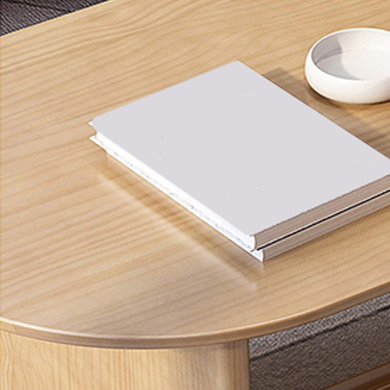 Brone Solid Wood Coffee Table Living Room Trestle Coffee Table Clearhalo 'Coffee & Accent Tables' 'Coffee Tables' 'coffee_tables' 'furn' 'furn_coffee_tables' 'Furniture' 'Living Room Furniture' 5973361