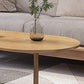 Brone Solid Wood Coffee Table Living Room Trestle Coffee Table Clearhalo 'Coffee & Accent Tables' 'Coffee Tables' 'coffee_tables' 'furn' 'furn_coffee_tables' 'Furniture' 'Living Room Furniture' 5973362