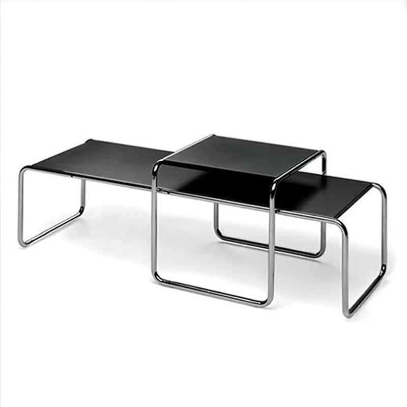 Set da tavolo da cocktail con piano in legno rettangolare semplice e moderno a slitta