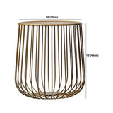 Mid-century Round Iron Coffee Table Frame Cocktail Table with Storage Clearhalo 'Coffee & Accent Tables' 'Coffee Tables' 'coffee_tables' 'furn' 'furn_coffee_tables' 'Furniture' 'Living Room Furniture' 5973507