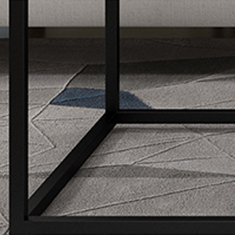 Tavolino rettangolare in pietra e telaio tavolino in stile glam