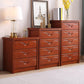 Mid-Century Modern Brown Accent Chest with Drawers Chest in Rubberwood Clearhalo 'Cabinets & Chests' 'cabinets_chests' 'furn' 'furn_cabinets_chests' 'Furniture' 'Living Room Furniture' 5973554