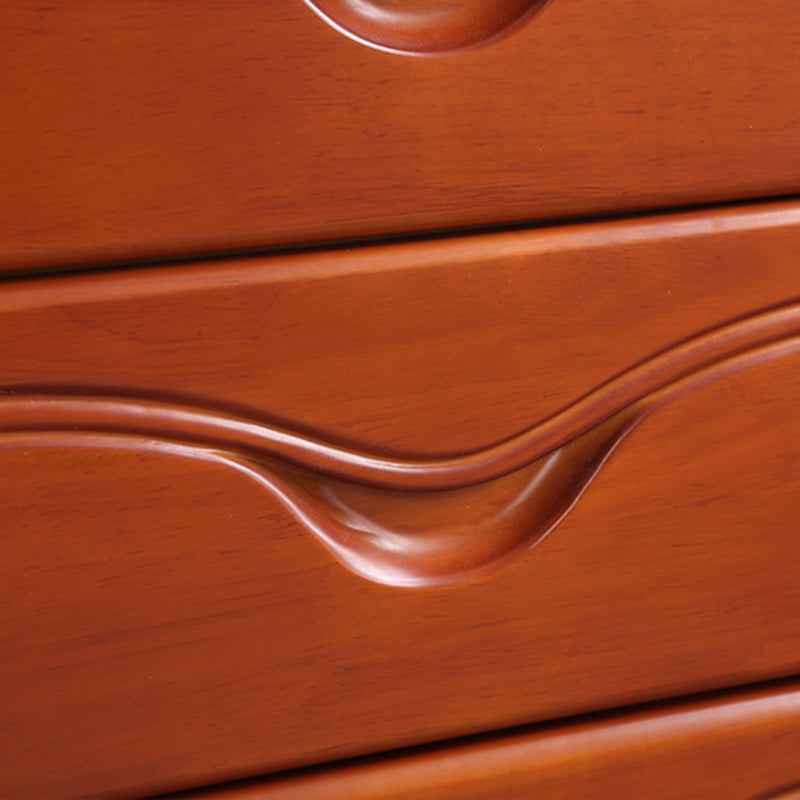 Mid-Century Modern Brown Accent Chest with Drawers Chest in Rubberwood Clearhalo 'Cabinets & Chests' 'cabinets_chests' 'furn' 'furn_cabinets_chests' 'Furniture' 'Living Room Furniture' 5973560