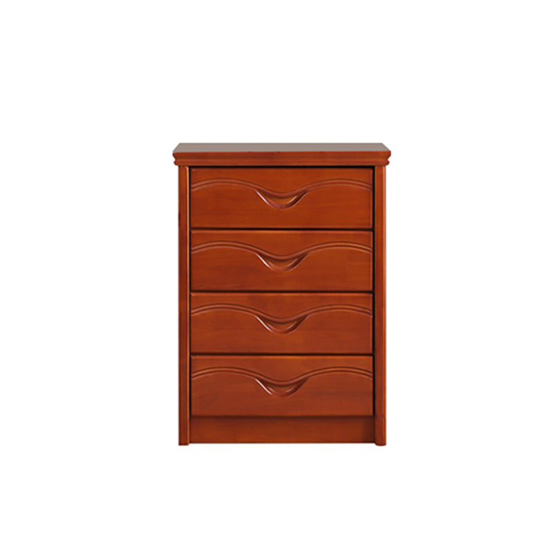 Mid-Century Modern Brown Accent Chest with Drawers Chest in Rubberwood Clearhalo 'Cabinets & Chests' 'cabinets_chests' 'furn' 'furn_cabinets_chests' 'Furniture' 'Living Room Furniture' 5973562