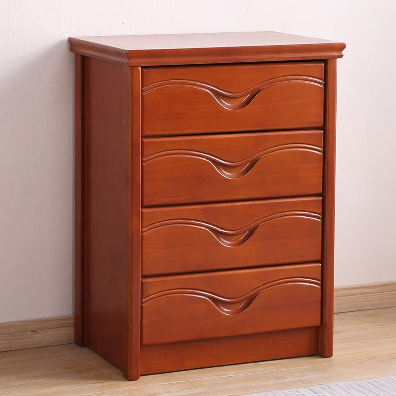 Mid-Century Modern Brown Accent Chest with Drawers Chest in Rubberwood 4 Clearhalo 'Cabinets & Chests' 'cabinets_chests' 'furn' 'furn_cabinets_chests' 'Furniture' 'Living Room Furniture' 5973564