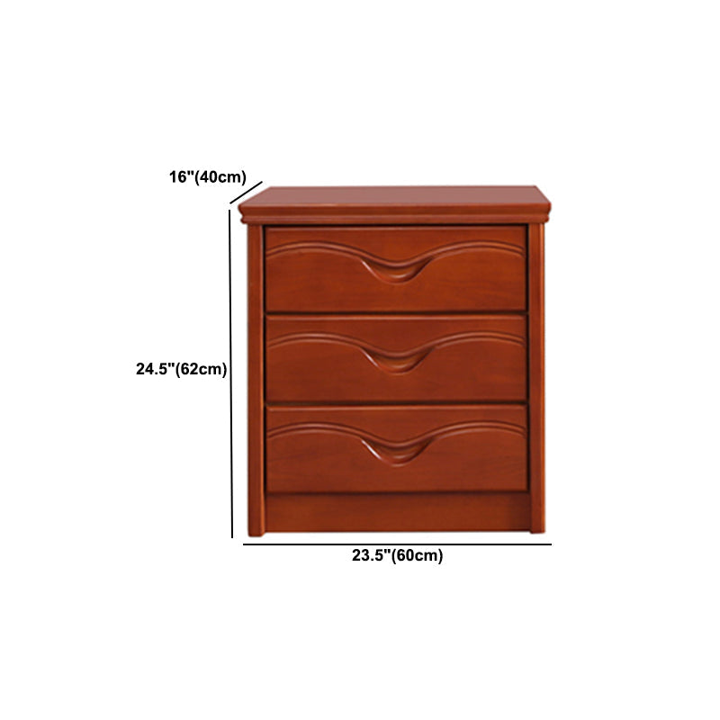 Mid-Century Modern Brown Accent Chest with Drawers Chest in Rubberwood Clearhalo 'Cabinets & Chests' 'cabinets_chests' 'furn' 'furn_cabinets_chests' 'Furniture' 'Living Room Furniture' 5973566