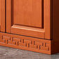 Mid-Century Modern Accent Cabinet with Drawers and Doors in Rubberwood