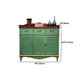 Industrial Rectangle Accent Cabinet with Solid Wood Bun Feet