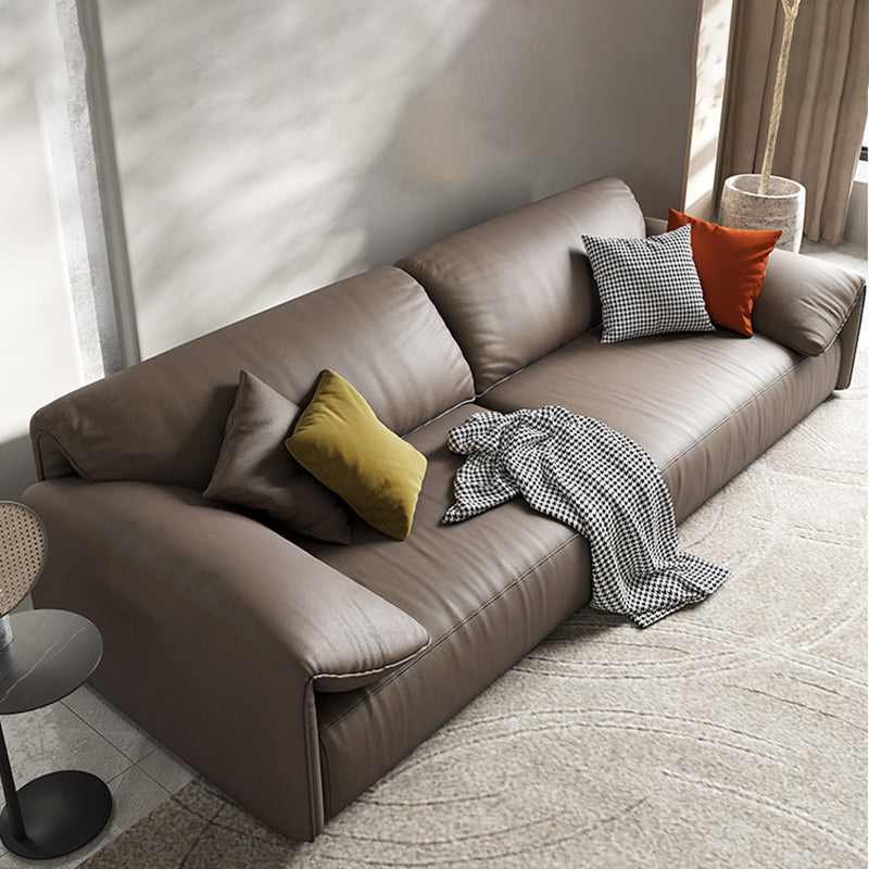 Hedendaagse faux lederen bankkussen bovenarmbank met 4 kussens