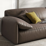 Sofá de brazo de almohada de sofá de cuero de cuero sintético con 4 almohadas