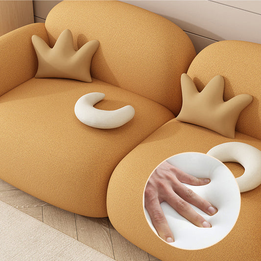 Zeitgenössischer 27,56 "H Faux Leder Square Arm Sofa für Wohnzimmer