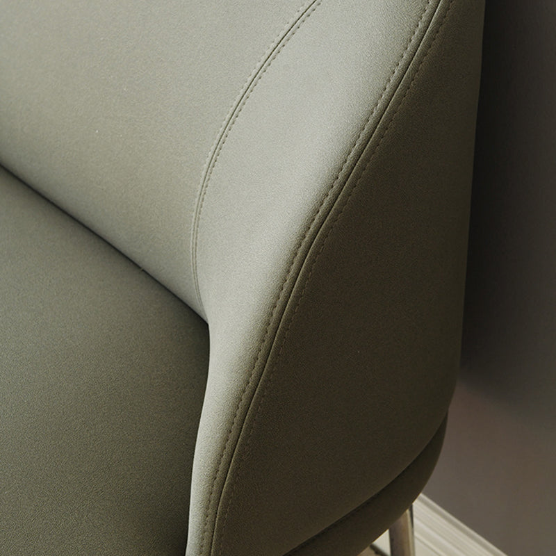 Canapé moderne de 2/3 places canapé en cuir en cuir avec des jambes en métal