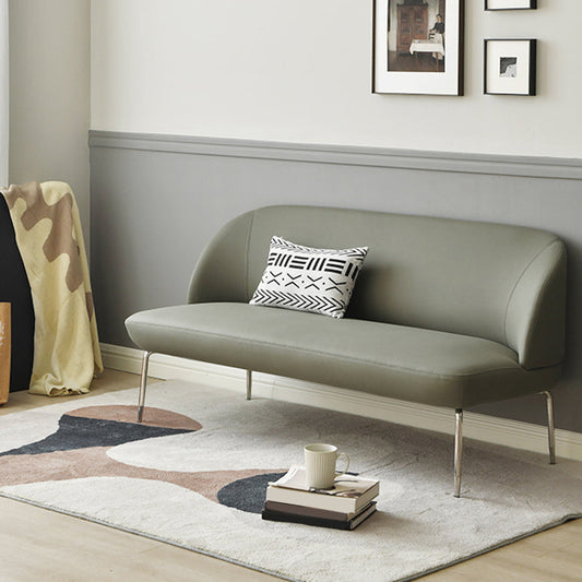 Moderne 2/3-Sitzer-Sofa für Kunstlederfärchen mit Metallbeinen mit Metallbeinen
