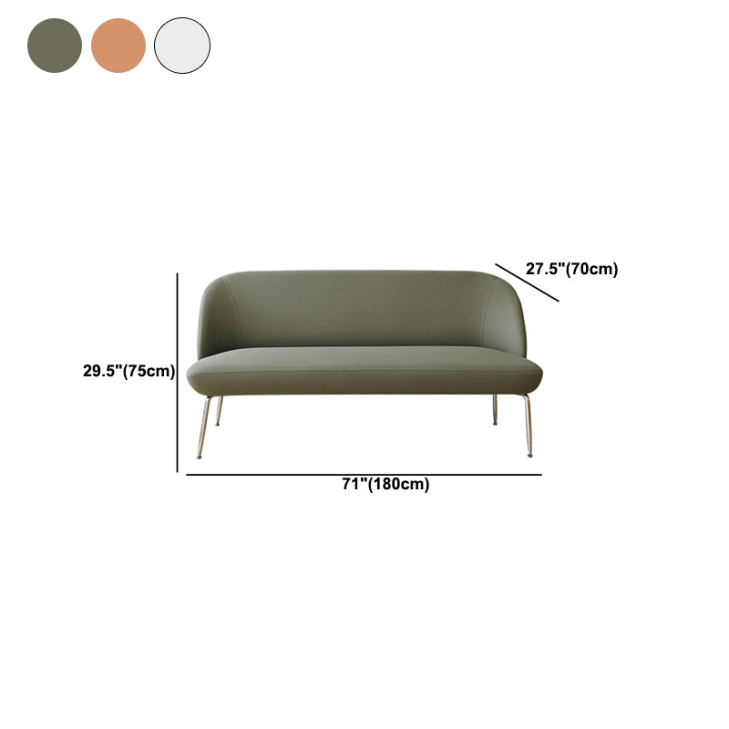 Canapé moderne de 2/3 places canapé en cuir en cuir avec des jambes en métal