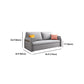 Microfiber Contemporary Sofa Convertible Grey Sofa Bed with Square Arm