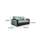Contemporary Tufted Fabric Sofa Bed with Square Arms in Blue Clearhalo 'furn' 'furn_sofas' 'Furniture' 'Living Room Furniture' 'Sofa' 'sofas' 5973805