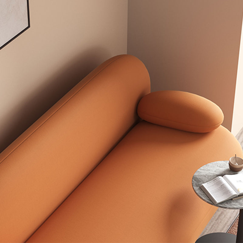 Sofá de cuero moderno de brazo de almohada