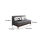 Fabric Modern Slipcovered Sofa Bed Armless Sofa with 2 Pillows