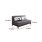 Fabric Modern Slipcovered Sofa Bed Armless Sofa with 2 Pillows