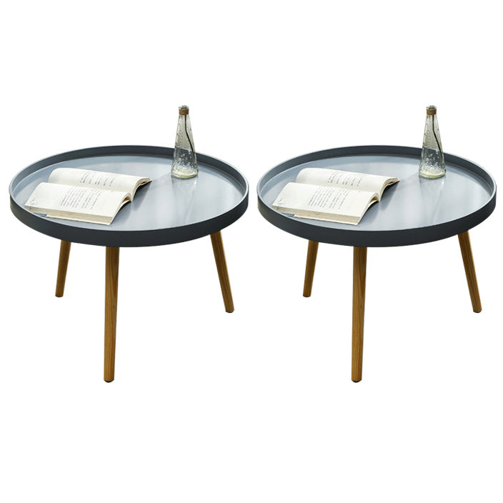 23,62 pollici largo il divano scandinavo Accento laterale tavolo in legno 3 gambe tavolo laterale rotondo