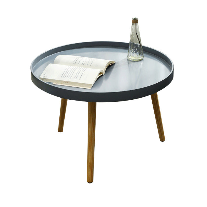 23,62 pollici largo il divano scandinavo Accento laterale tavolo in legno 3 gambe tavolo laterale rotondo