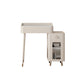 White Stone Top Vanity Makeup Table Modern 15.75" D Vanity Table with Storage