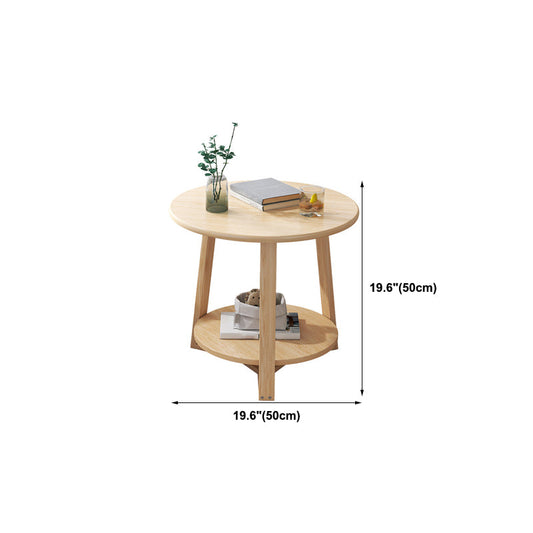 Tavolo da divano rotondo in legno in legno in stile stile contemporaneo