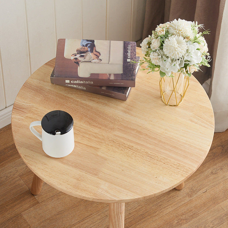 Contemporary Style Side End Table Solid Wood Round Sofa Side Accent Table Clearhalo 'Coffee & Accent Tables' 'End & Side Tables' 'end_side_tables' 'furn' 'furn_end_side_tables' 'Furniture' 'Living Room Furniture' 5974150