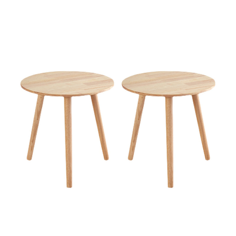 Contemporary Style Side End Table Solid Wood Round Sofa Side Accent Table 2 Clearhalo 'Coffee & Accent Tables' 'End & Side Tables' 'end_side_tables' 'furn' 'furn_end_side_tables' 'Furniture' 'Living Room Furniture' 5974153