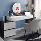 Modern 28.94" H Vanity Dressing Table Set 4 Drawers White Dresser with Stool Makeup Vanity & Stools Gray Clearhalo 'Bedroom Furniture' 'furn' 'furn_makeup_vanities' 'Furniture' 'Makeup Vanities' 'makeup_vanities' 5974183