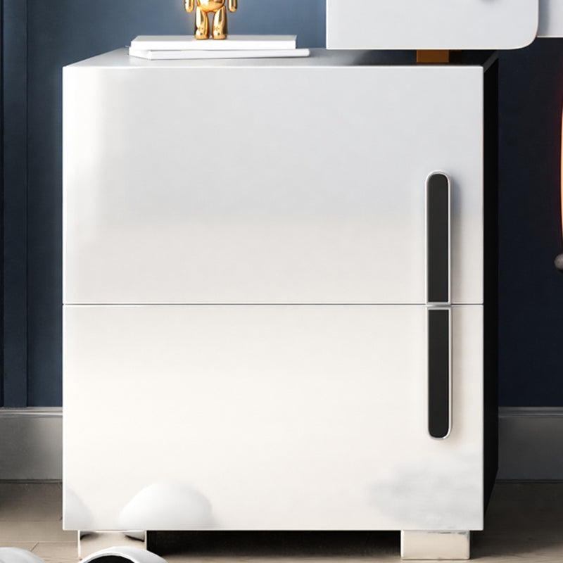 Modernism Glass Top Vanity Dressing Table 3 Drawers Vanity Desk with Stool