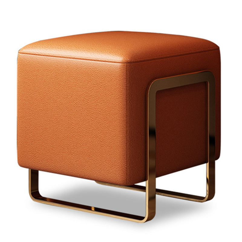 Luxurious Leather Vanity Makeup Table Set 2 Drawers Vanity Table with Mirror & Stool